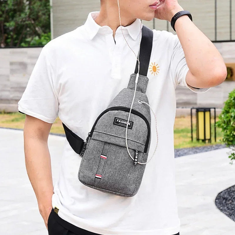 New Chest Bag New Men Simple Nylon Fashion Waterproof Shoulder Crossbody Bag