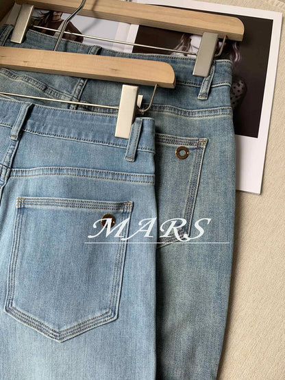 2024 Early Spring New Fashionable And Versatile High Quality Cocoon Denim Pants For Women