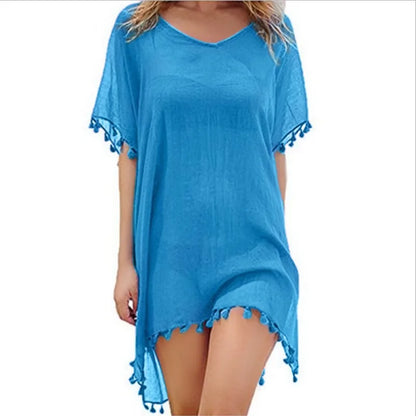 Women Beach Cover Up Lace Hollow Crochet Swimsuit Beach Dress Women 2024 Summer Cover-Ups Bathing Suit Ladies Beach Wear Tunic