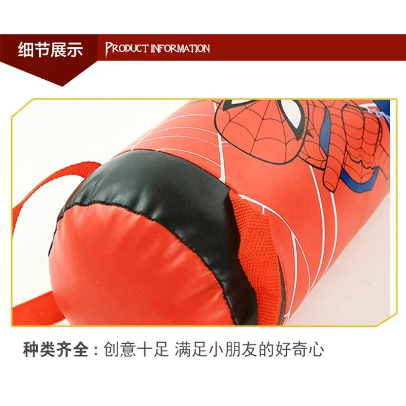 Spider Man Children'S Mini Boxing Set Glove+Bag Anime Cartoon Cute Sports Toy Physical Training Boy Girl Birthday X-Mas Gift Kid