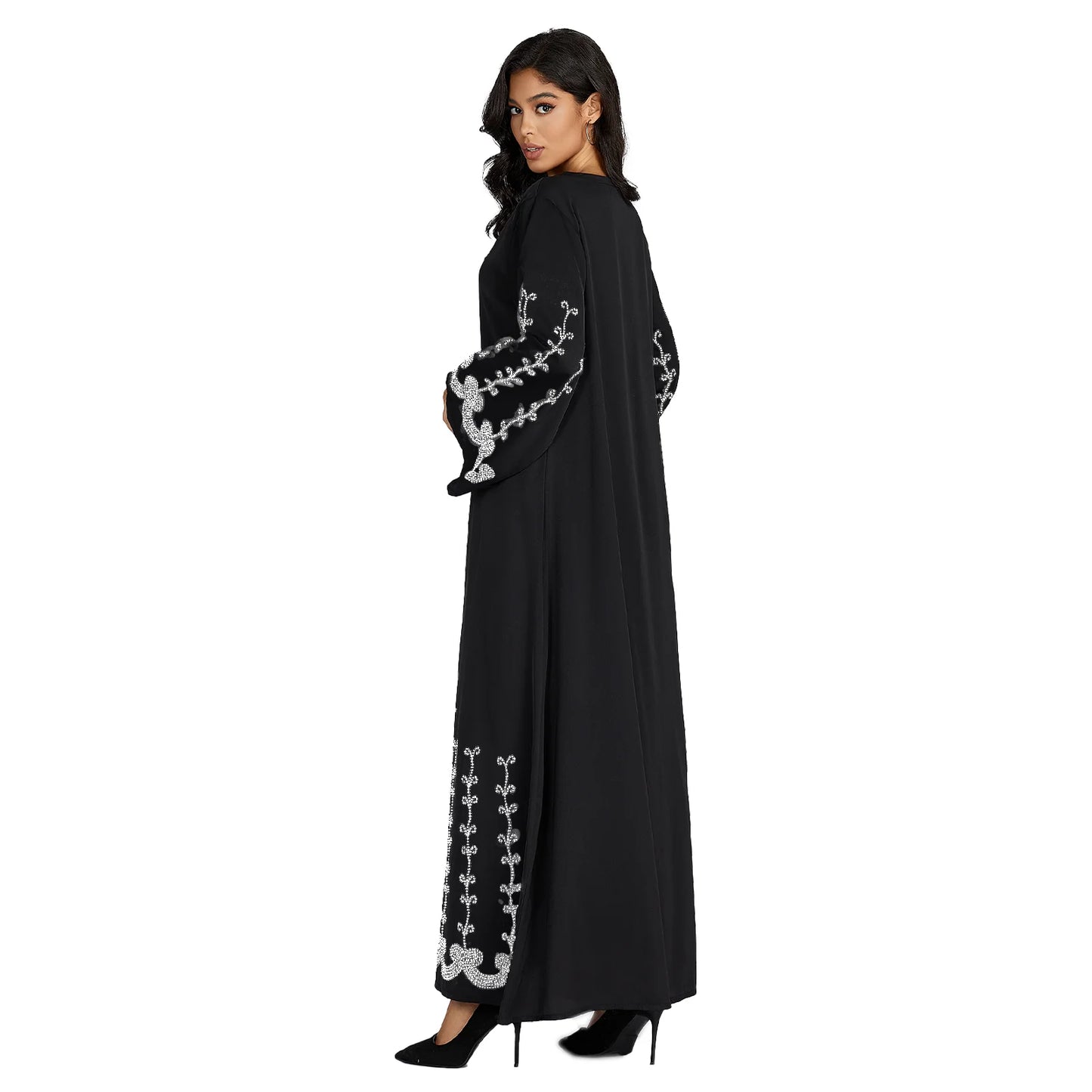 2024 New African Summer Plus Size Long Sleeve Dashiki Kaftan Loose Boubou Maxi Islam Women Casual Dress African Clothing