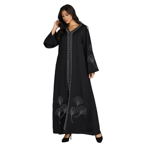 2024 New African Summer Plus Size Long Sleeve Dashiki Kaftan Loose Boubou Maxi Islam Women Casual Dress African Clothing