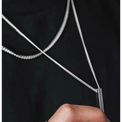 3D Vertical Bar Necklaces for Men