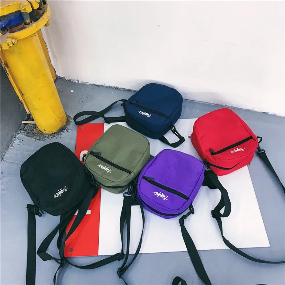 Multi-purpose Shoulder Bags Casual Mini Solid Color Storage Bag Cell Phone Pocket Women Men