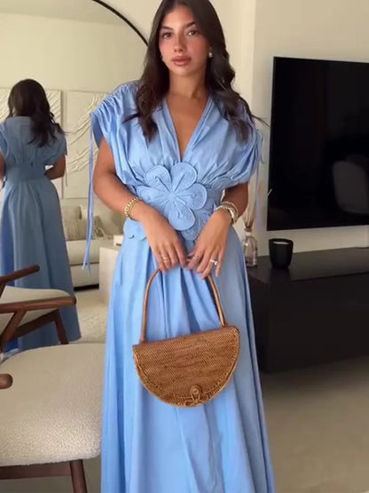 Summer Elegant Blue Long Dresses for Women