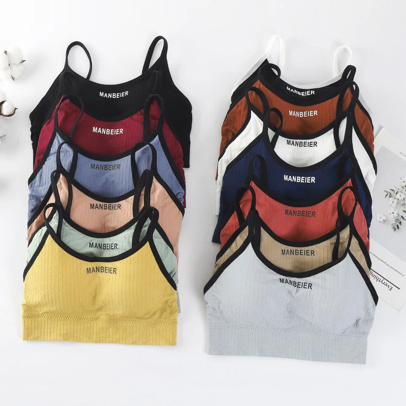 New Sports Bra For Women Gym Sexy Crop Top Bra Women Cotton Underwear Soft Comfort Tube Tops Female Brassiere Tops For Girls