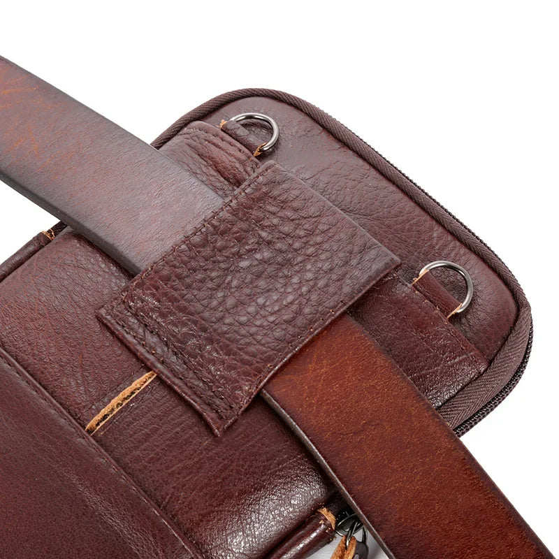 Men's Genuine Leather Crossbody Shoulder Bags