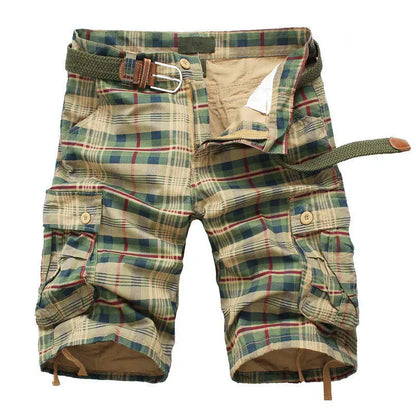 Shorts Fashion Plaid Beach Casual Shorts for Men