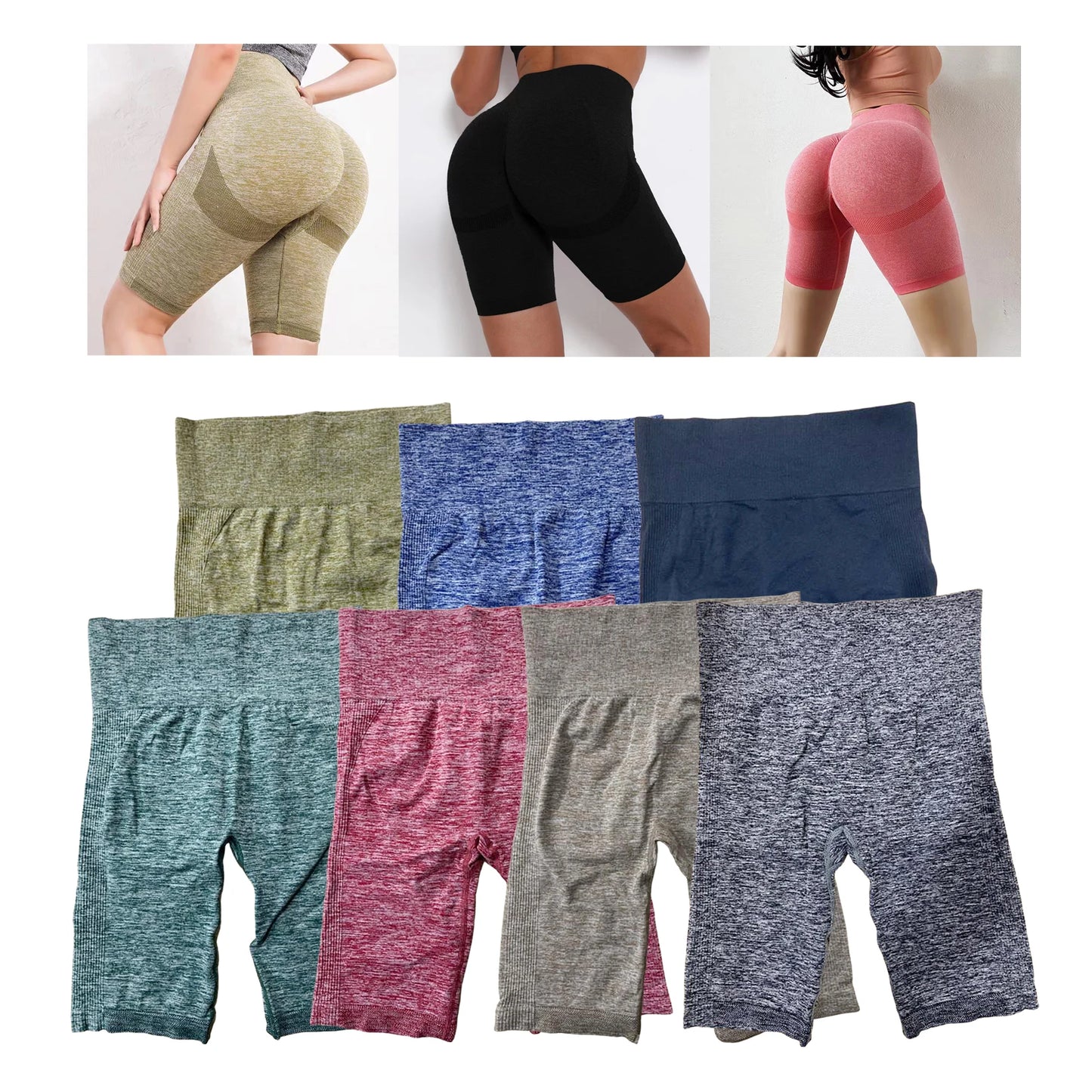 Shorts Soft Elastic Seamless Yoga Shorts for Home Gym for women