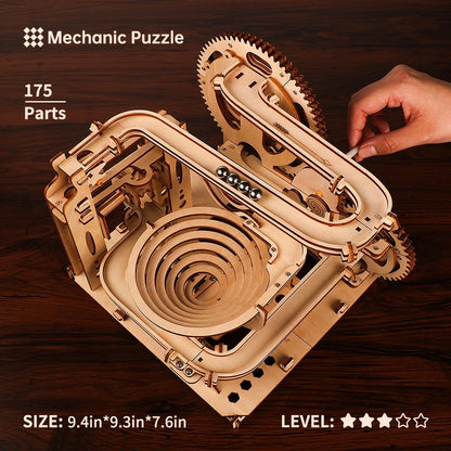 3D Wooden Puzzles DIY Marble Run Building Block Kit Model Crafts Decoration Education Puzzle Toys Birthday Gifts For Kids