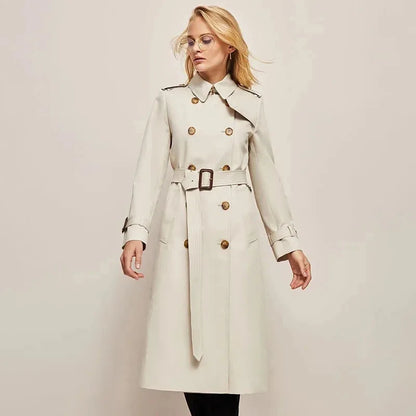 2024 Spring And Autumn Youthful Woman Clothes  Women's Trench Coat New In Outerwears Double Breasted Pockets Overcoat Female