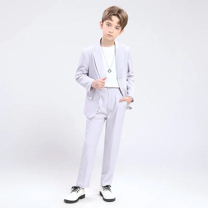 Children Suits Boys Casual Catwalk Photography Street Shot Suit Flower Child 2 To 16 Years Old Hosted Piano Performance Dress