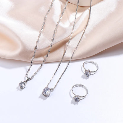 Luxury Women Ring Necklace Earrings