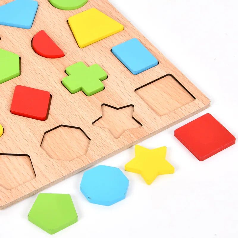 Wooden Jigsaw Puzzle Children Letters Numbers Board Pairing Puzzle Cognitive Montessori Early Educational Toys for Kids Gift