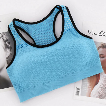 Bra Hollow Out Sport Top Seamless Fitness Yoga Bras for  Women Gym