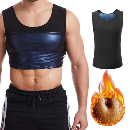 Men Sauna Sweat Vest  Body Shapers Waist Trainer Slimming Shapewear Tank Tops Effect Fat Burning Gym Training Running Sweatshirt