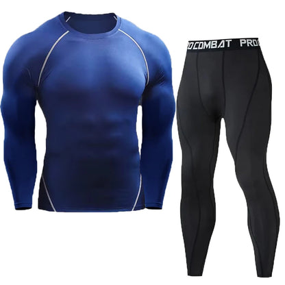 Men's Compression Set Men Sportswear Gym Fitness Suits