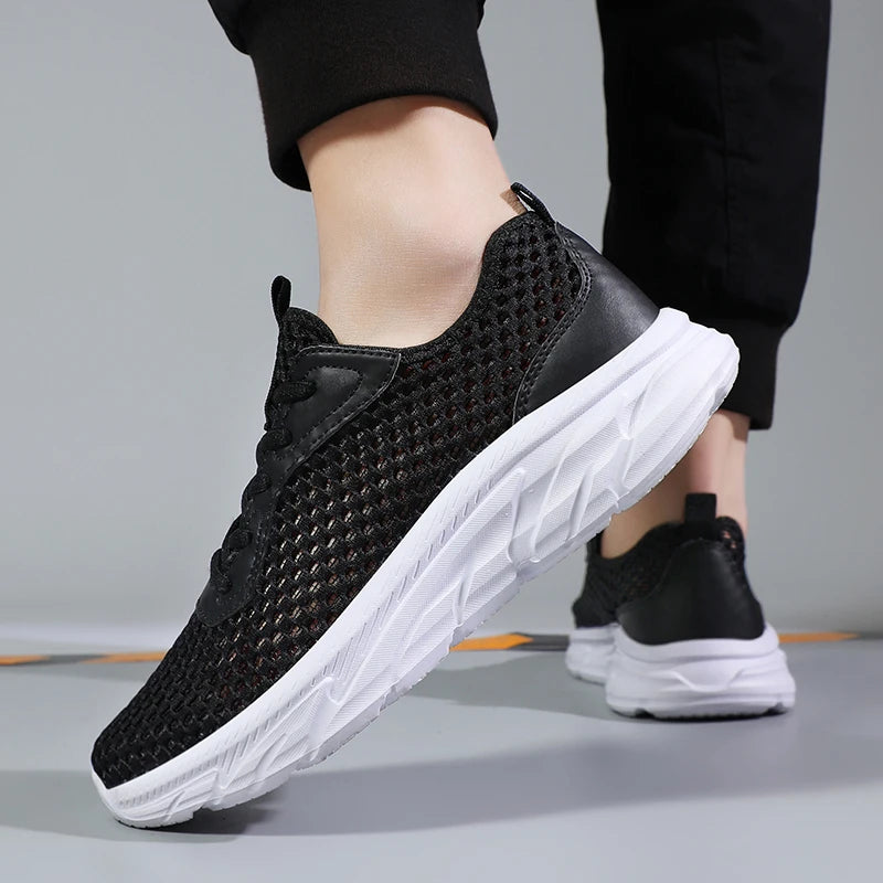 YRZL Mens Shoes Breathable White Running Sneakers for Men Outdoor Lightweight Comfortable Mesh Shoes Walking Tennis Shoes Men