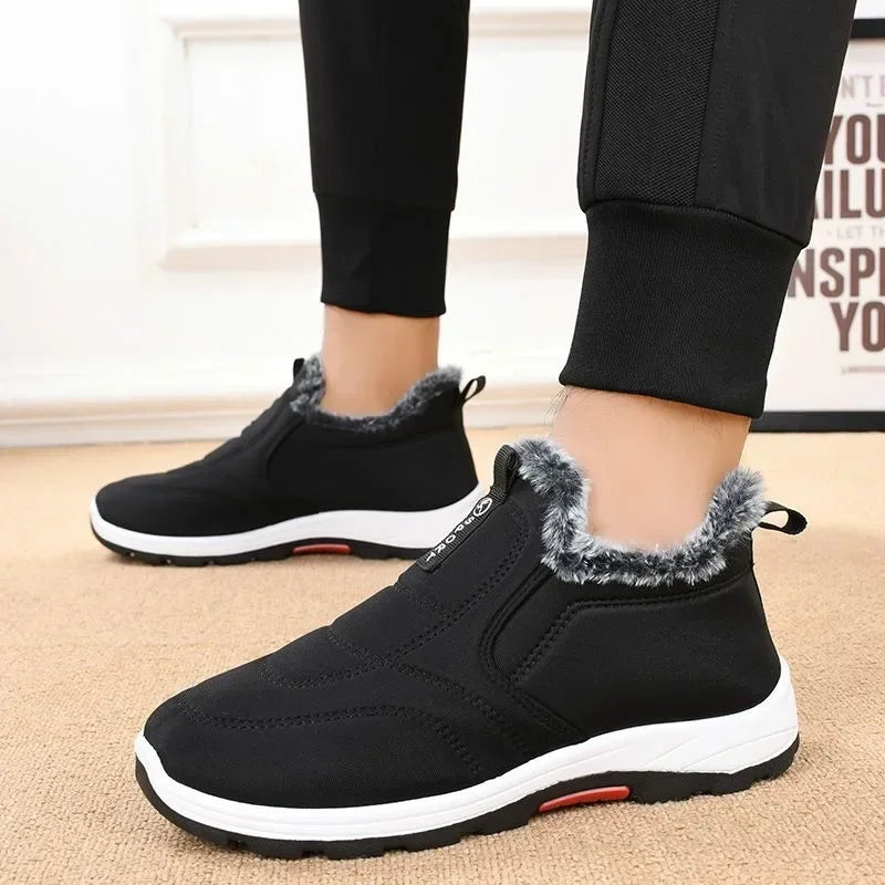 Winter Casual Boots Men Snow Boots Keep Warm Plush Work Trainers Army Shoes Stylish Ankle Sneakers Man Footwear