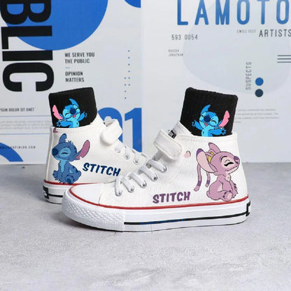 Kawaii Kids Canvas Shoes Cartoon Lilo & Stitch Sport Shoes Children Fashion Print Sneakers Shoes Boys Girls Tennis Shoes