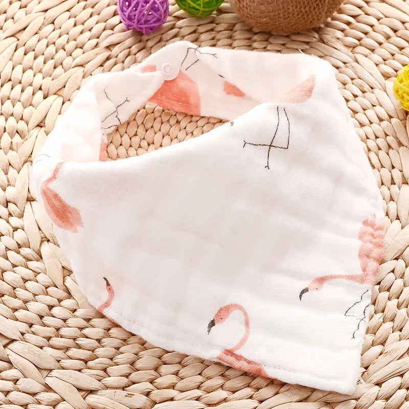 Baby Bibs Girls Boys Animal Print Baby Bandana Bibs Smock Burp Cloths Accessory Infant Baby Stuff