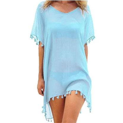 Women Beach Cover Up Lace Hollow Crochet Swimsuit Beach Dress Women 2024 Summer Cover-Ups Bathing Suit Ladies Beach Wear Tunic