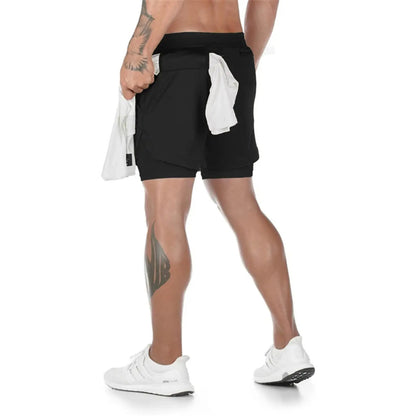 Mens Running Shorts，Workout Running Shorts for Men，2-in-1 Stealth Shorts，7-Inch Gym Yoga Outdoor Sports Shorts