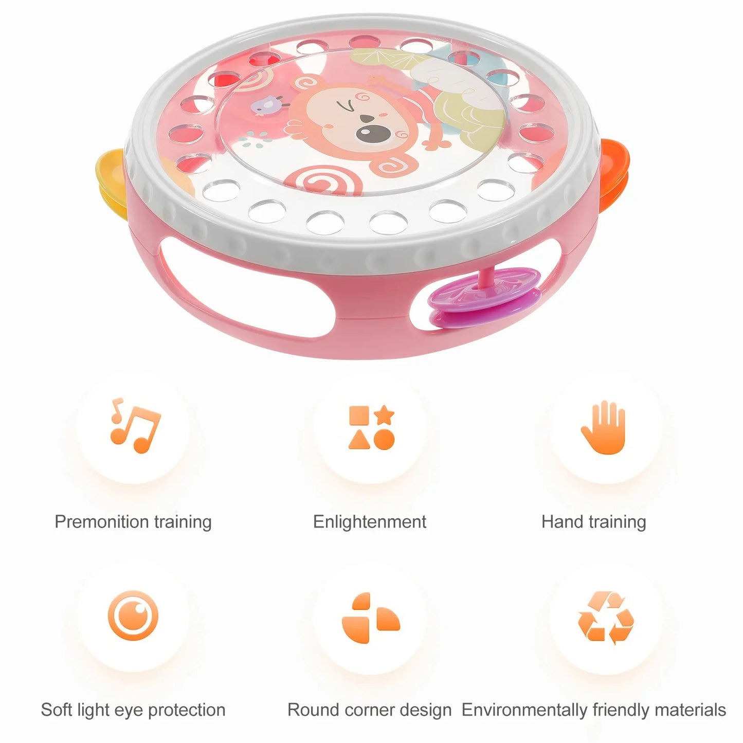 Montessori Baby Musical  Toys Children Musical Learning Educational Toy Clapping Tambourine Percussion Musical Instruments