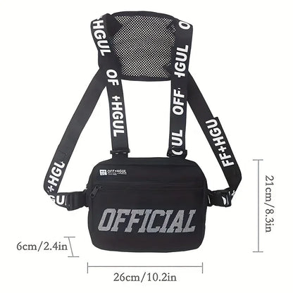 Fashion Streetwear Men Hip-Hop Chest Bag