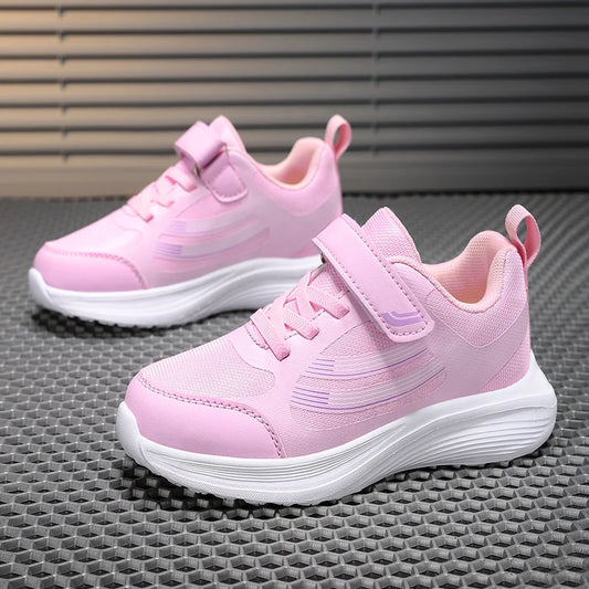 Kids Sneakers Girls School Casual Shoes Outdoor Breathable Running Shoes Soft Light Children Sports Shoe Fashion Girls Flats