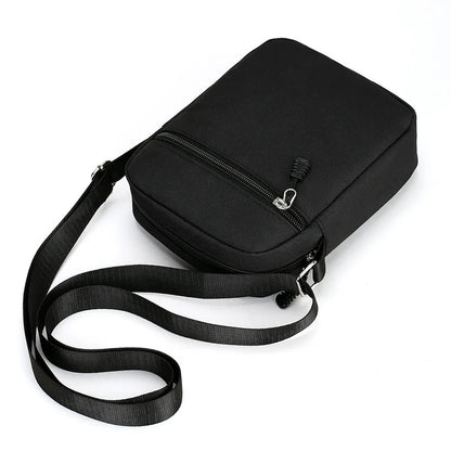 Oxford Shoulder Bag Durable Mini Black Mobile Phone Bag