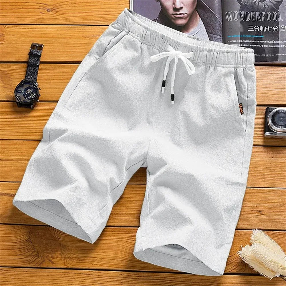 Summer Men'S Large Size Casual Shorts Beach Pants Running Sport Straight Short Pants Male Thin Sweatpant Leisure Loose Shorts