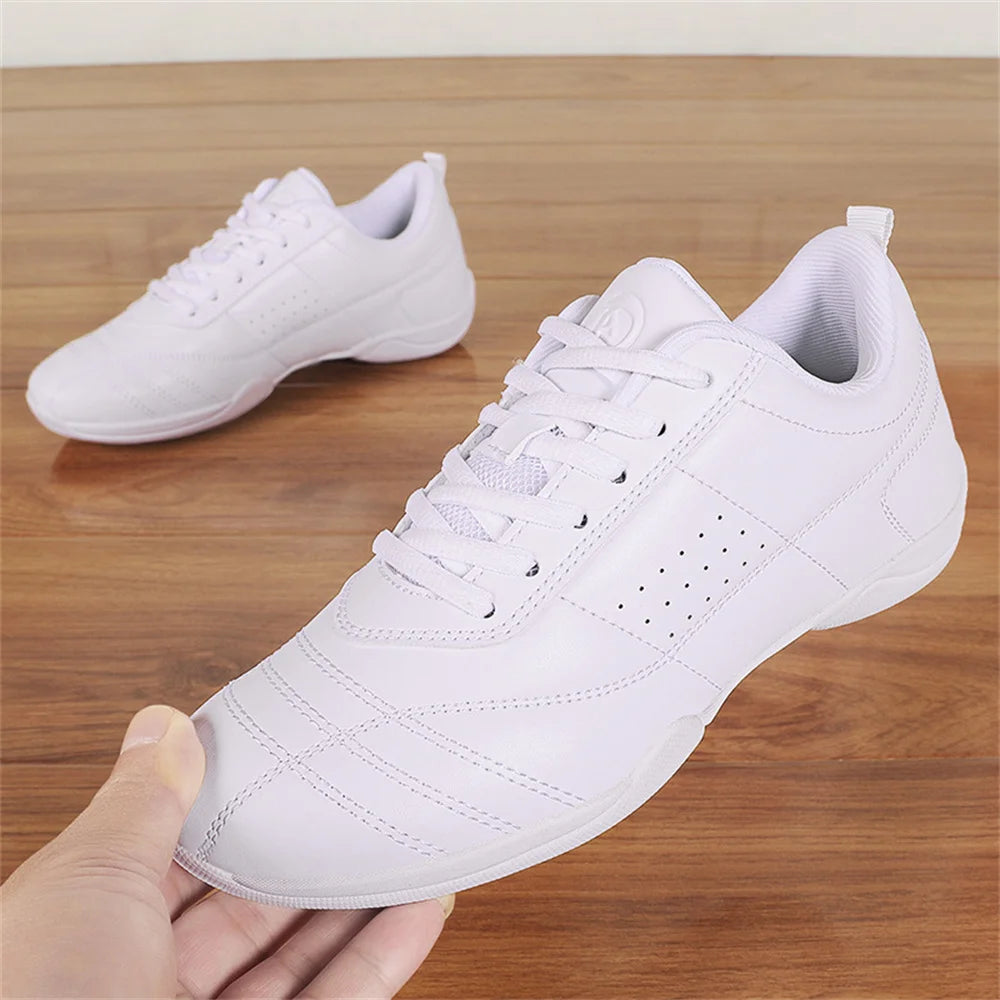 ARKKG Girls White Cheer Shoes Trainers Lightweight Youth Cheer Competition Sneakers Toddler Training Dance Tennis Shoes Kids.