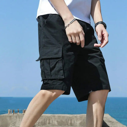 Multi Pockets Shorts for Men  with Elastic Waist