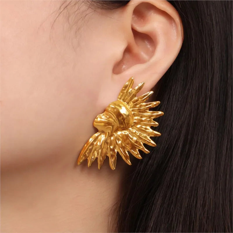 Earrings For Women Stainless Steel Gold Plated Women