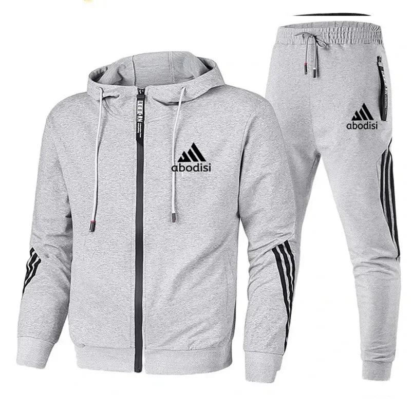 Casual Sportswear Suit Men's Hoodie and Trousers