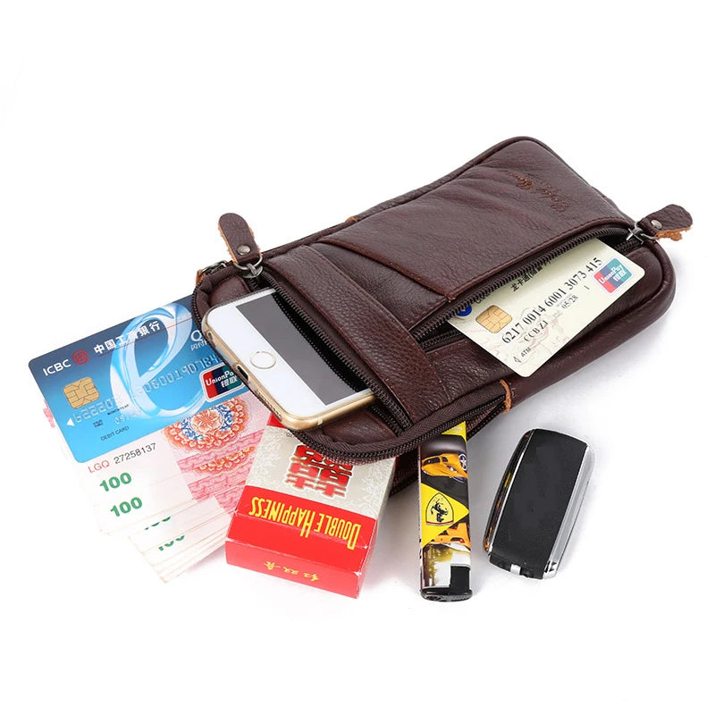 Men's Genuine Leather Crossbody Shoulder Bags