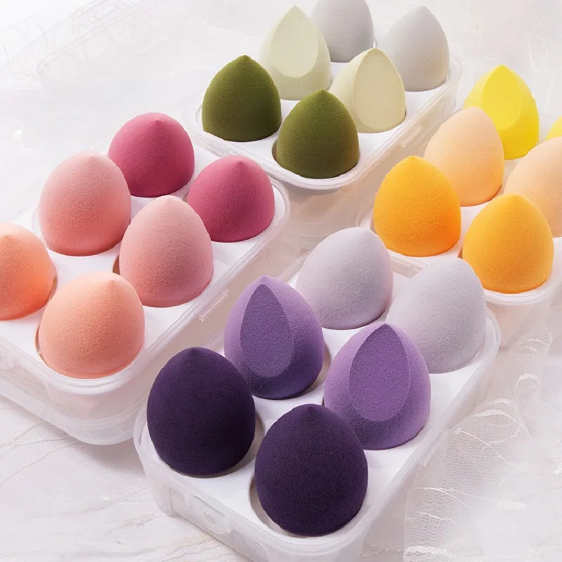 4pcs Makeup Sponge Blender Beauty Egg Cosmetic Puff Soft Foundation Sponges Powder Puff Women Make Up Accessories Beauty Tools