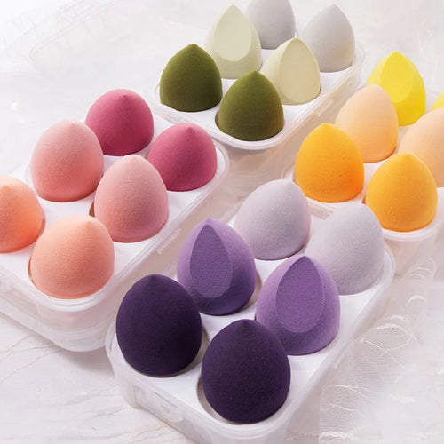 4pcs Makeup Sponge Blender Beauty Egg Cosmetic Puff Soft Foundation Sponges Powder Puff Women Make Up Accessories Beauty Tools