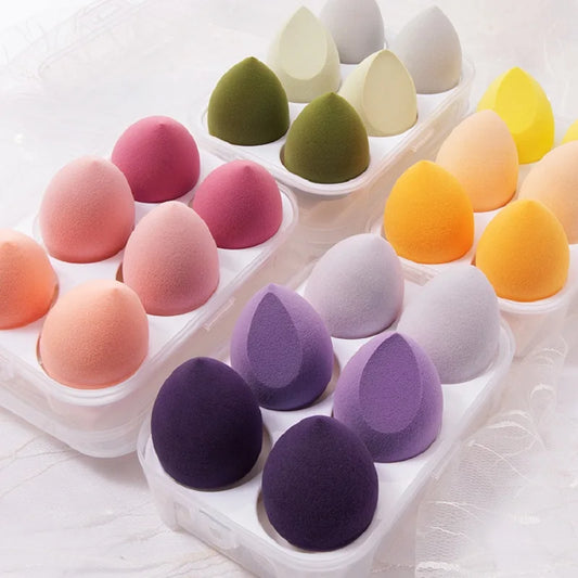 4pcs Makeup Sponge Blender Beauty Egg Cosmetic Puff Soft Foundation Sponges Powder Puff Women Make Up Accessories Beauty Tools