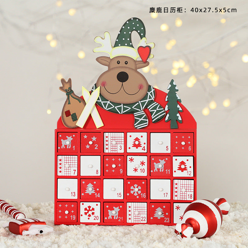 Christmas decoration wooden calendar